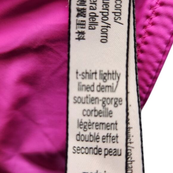 Victoria's Secret Bra Tshirt Lightly Lined Demi Front Close Racer Back Pink 34DD - Picture 9 of 11